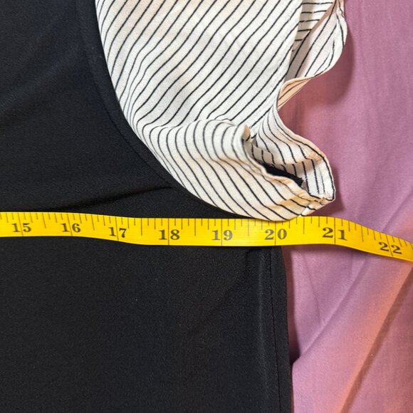 Adrianna Papell Womens Solid Knit Twofer with Printed Woven Combo Pull on size M - Picture 6 of 10